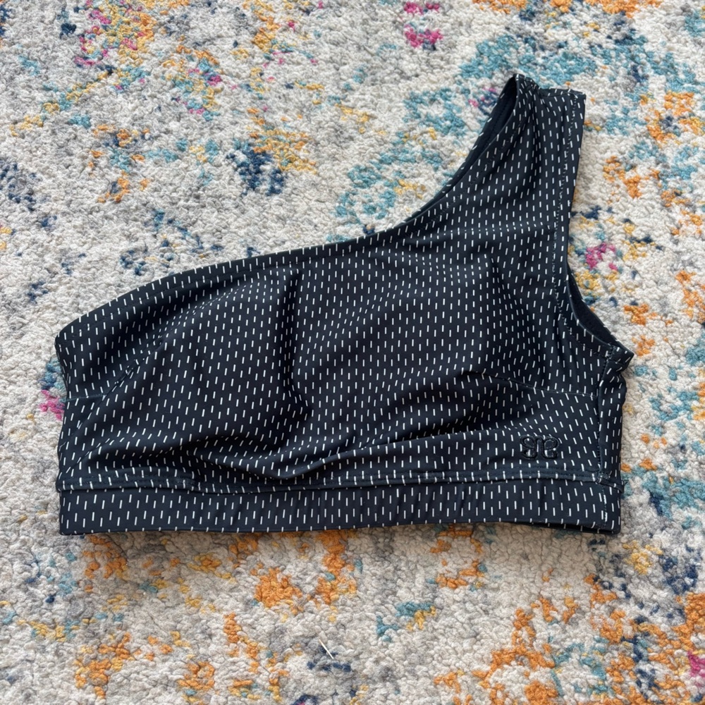 Albion Fit midnight dash icon swim crop bikini top size XS